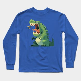 angry dinosaur Long Sleeve T-Shirt